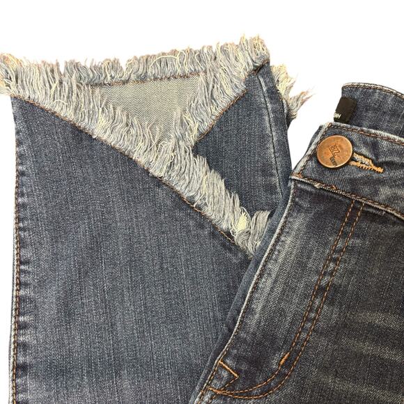 1822 Denim Skinny Jeans Womens Size 14 Mid-Rise Body-Positive Stretch Frayed Hem - Picture 3 of 16
